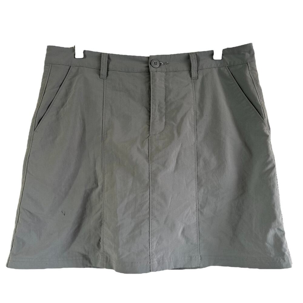 Patagonia Outdoor Skort A Line Mini Slash Pockets Hiking Camping Gray 10